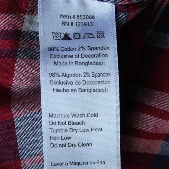 Bea Plaid Long Sleeve Snap Front Shirt ~XXL - Picture 8 of 8